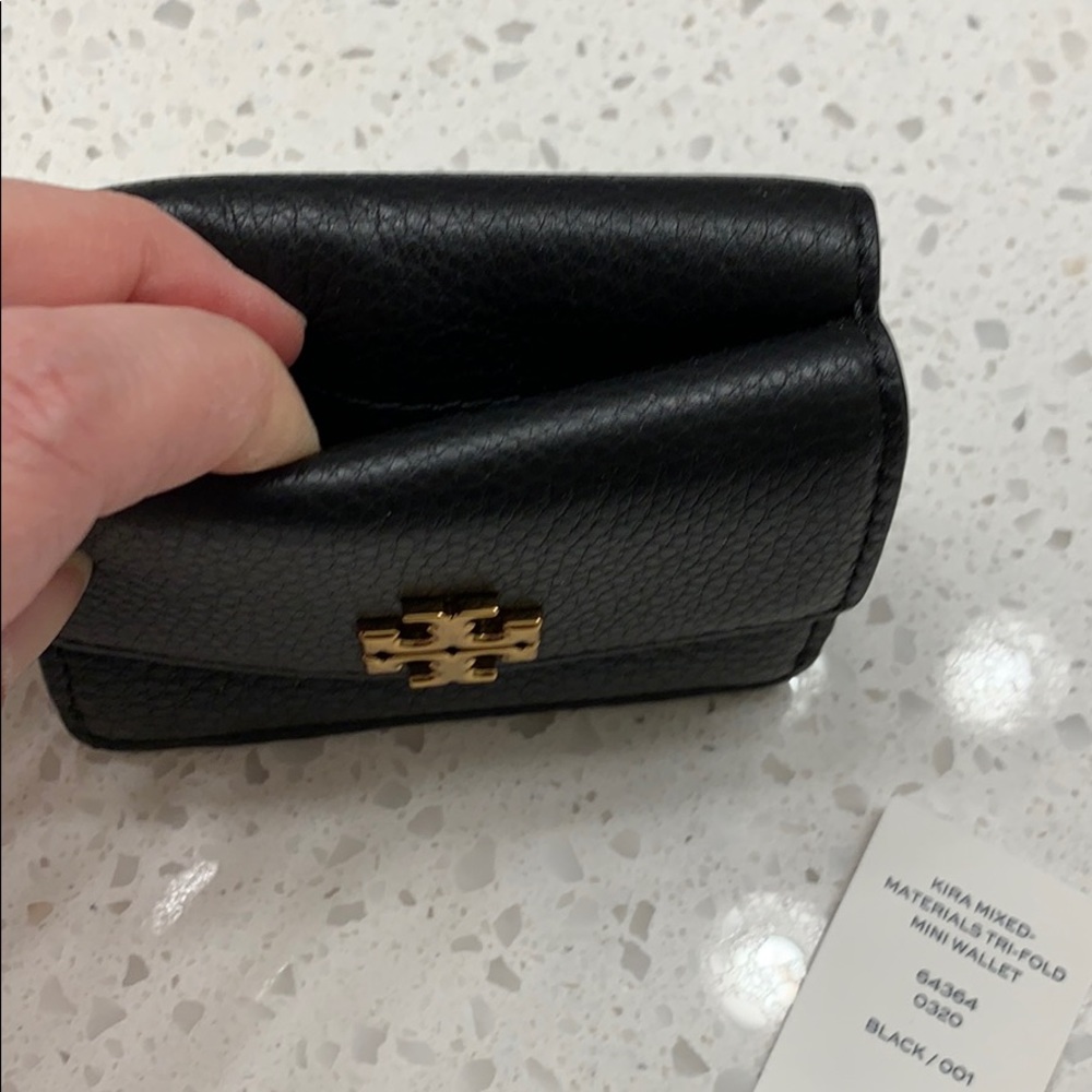 NWT TORY BURCH Authentic Kira Leather Tri-Fold Mini Wallet - Picture 13 of 14